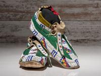 Sioux Beaded Hide Moccasins
