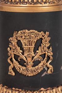 A Pair of Continental Gilt and Patinated Cast Metal Single-Light Candelabra Mounted as Lamps
