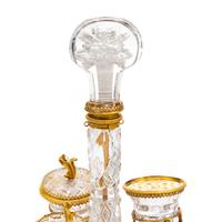 A Charles X Gilt Bronze Mounted Sulphide and Cut Glass Desk Stand