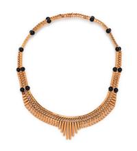 ROSE GOLD AND ONYX BEAD NECKLACE