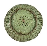 A Woven Basket in Old Green Paint