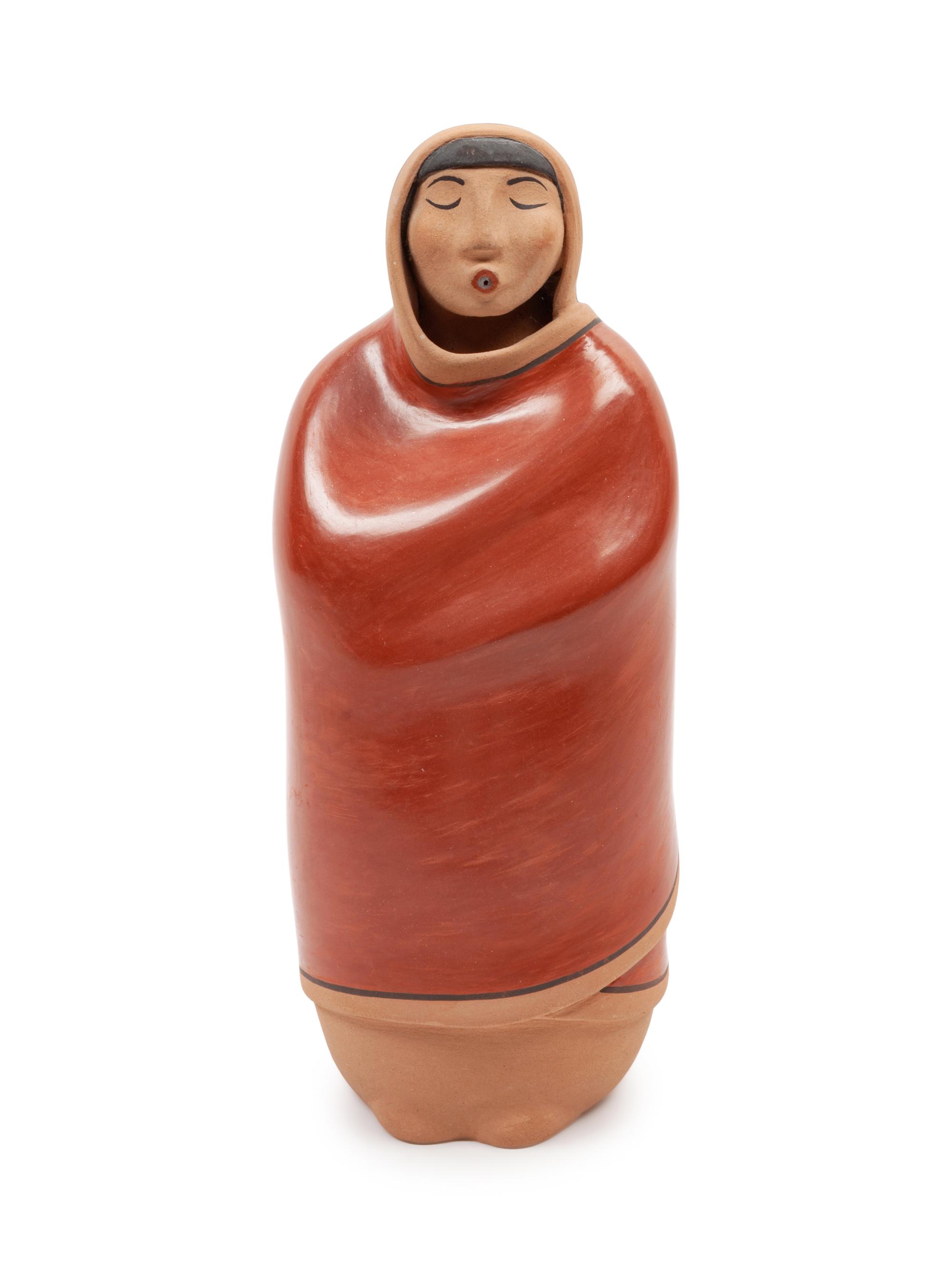 Redware Figure of a Woman