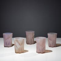 Set of five Ruba Rombic glasses Consolidated Lamp and Glass Co. USA, 1931