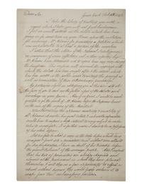 [SLAVERY & ABOLITION -- AMISTAD]. McCLEAN, Arch. Autograph letter signed ("Arch McClean"), to Congressman Francis JAMES (1799-1886). Grave Creek, VA, 16 February 1842. Discussing the Amistad case.