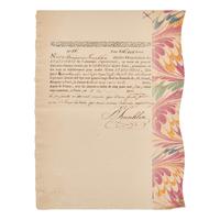 [American Revolution] Franklin, Benjamin. Partially-Printed Promissory Note, accomplished and twice signed