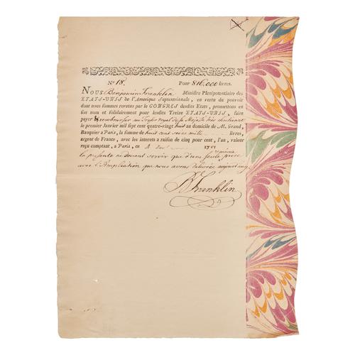 Preview thumbnail for Benjamin Franklin Revolutionary War promissory note