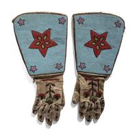 Plateau Beaded Hide Gauntlets