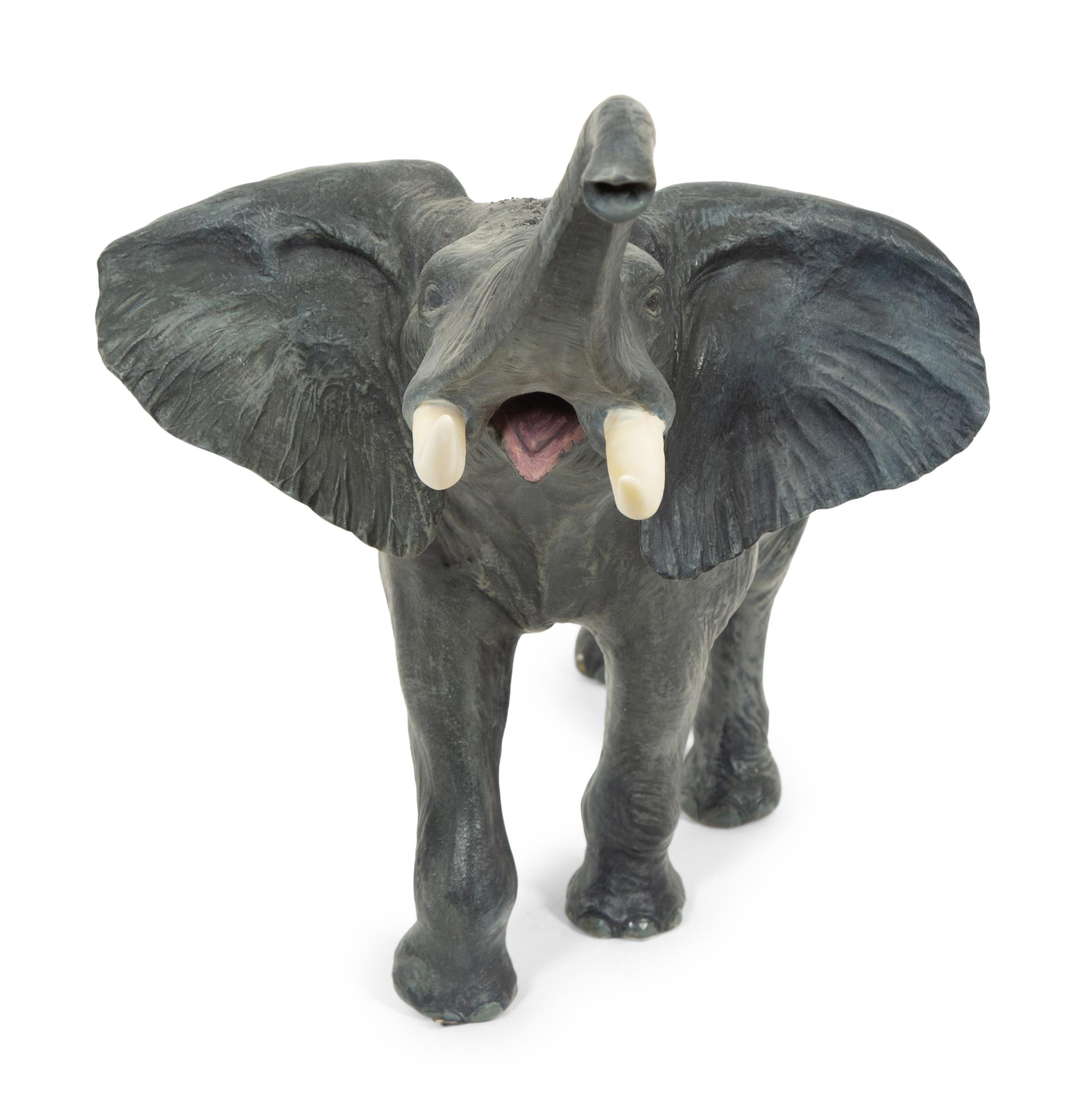 A Cybis Grey Bisque Porcelain African Elephant Figure