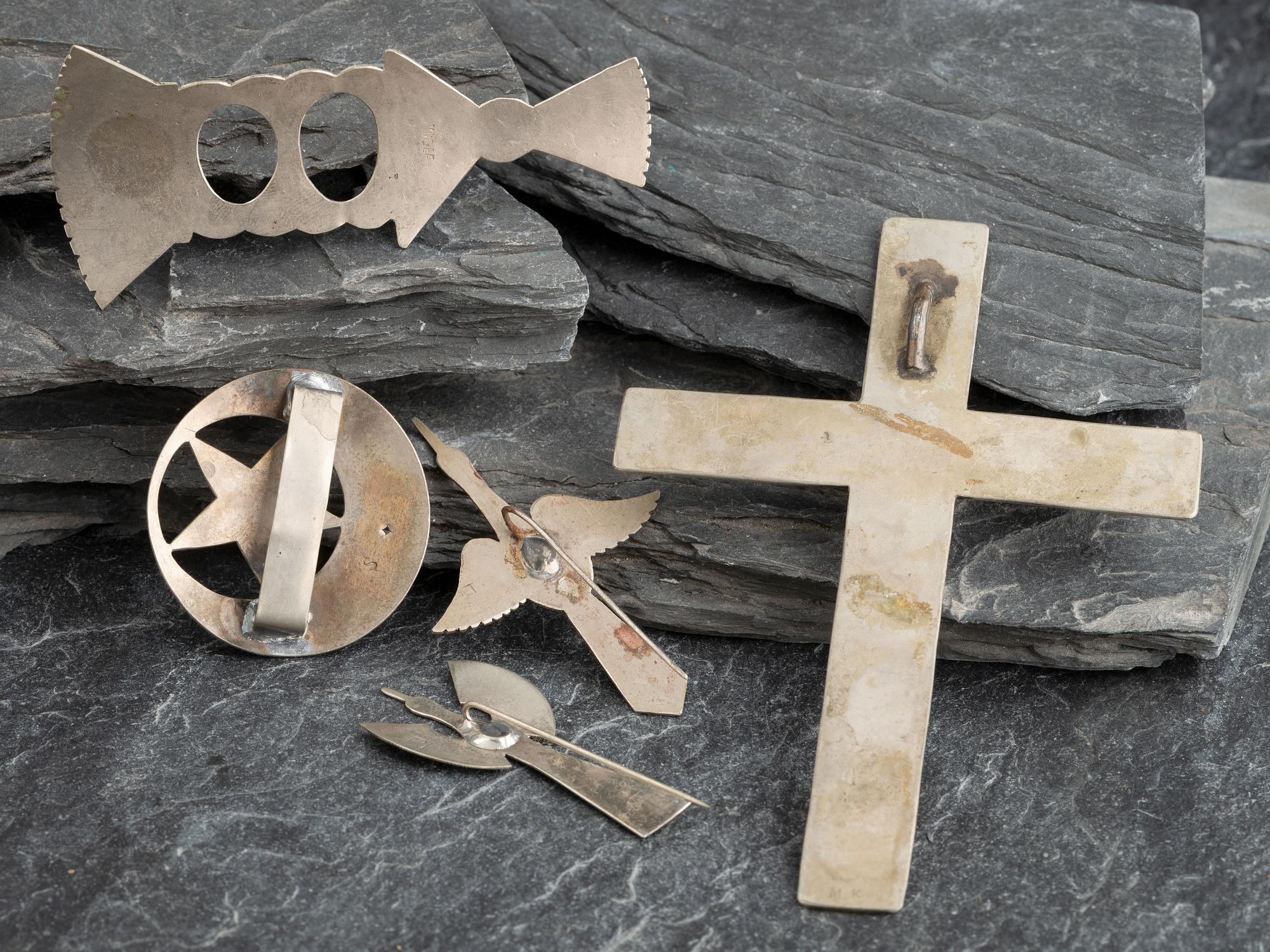 Southern Plains German Silver and Southeastern Mixed Metal Jewelry