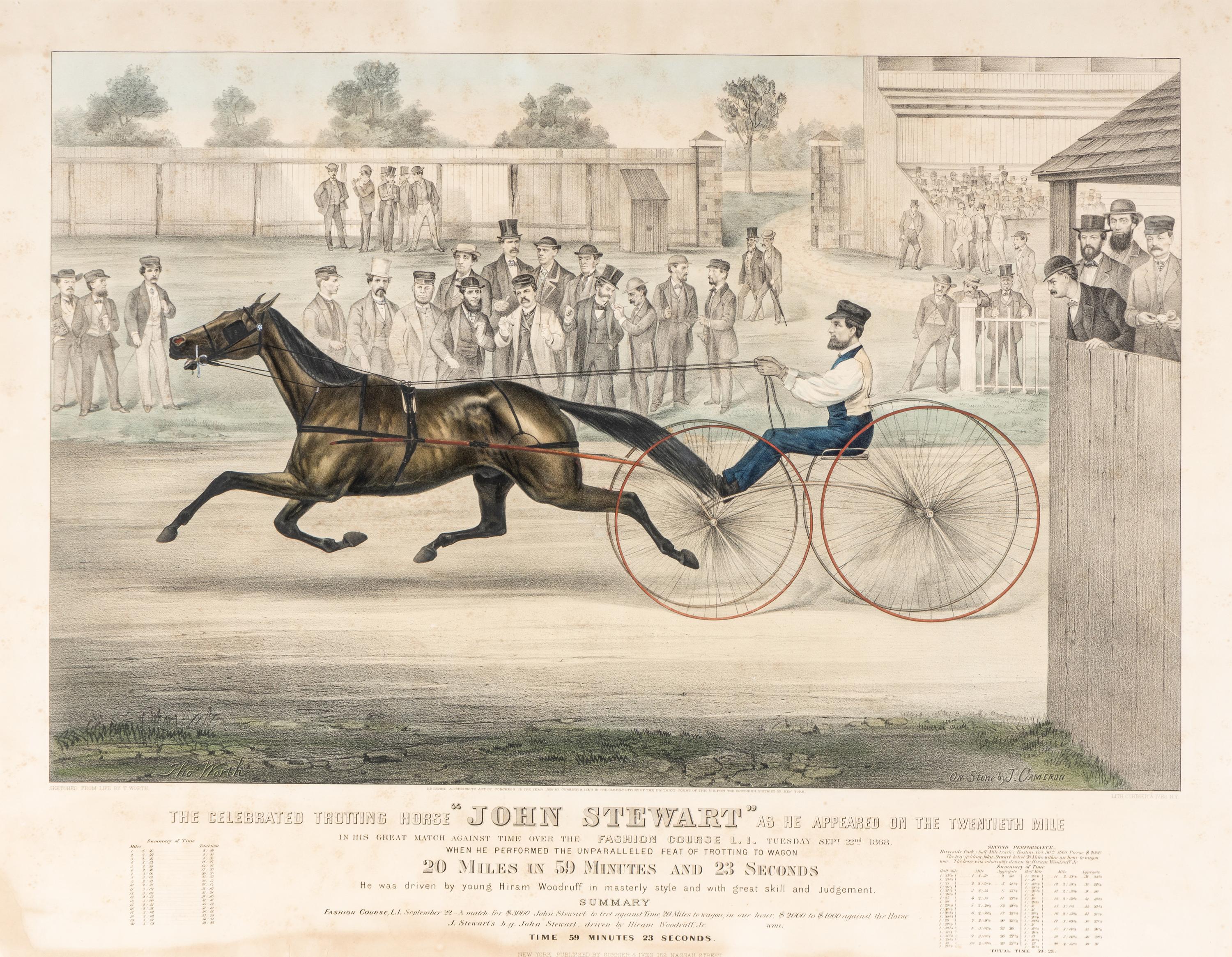 [HORSE RACING SCENES] -- CURRIER and IVES, publishers -- After John Cameron, or Thomas Worth