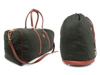 Two Fendi Leather Trimmed Wool Duffel Bags, 1980-90s