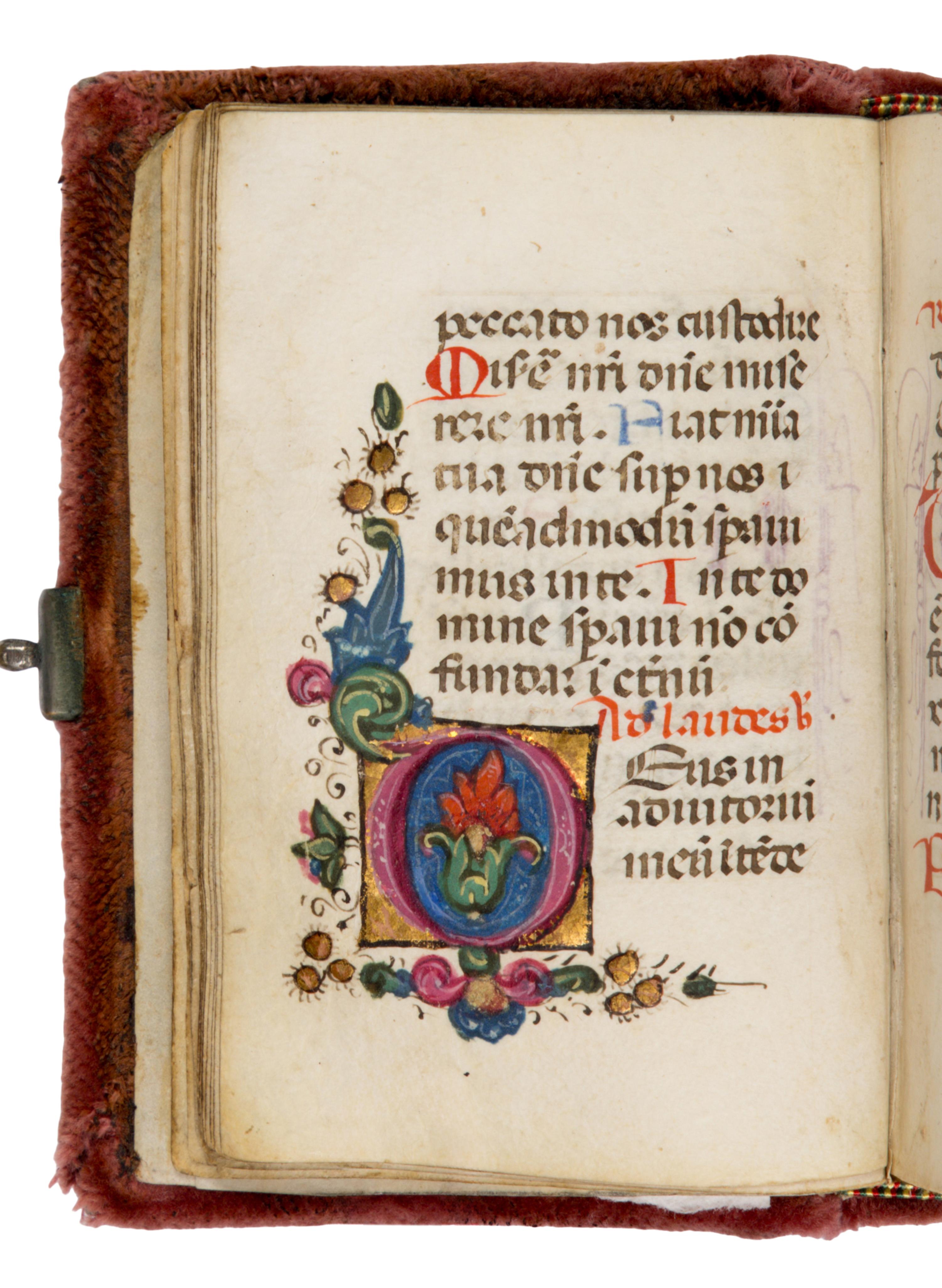 MASTER OF THE PICO PLINY, WORKSHOP (Venice and Ferrara, active c. 1460-1505) Book of Hours, in Latin, illuminated manuscript on parchment [Italy, Venice, c. 1485–1490]