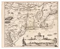 DANCKERTS, Justus (1635-1701). Novi Belgii Novaeque Angliae nec non Partis Viginiae Tabula. [Amsterdam, ca 1655].