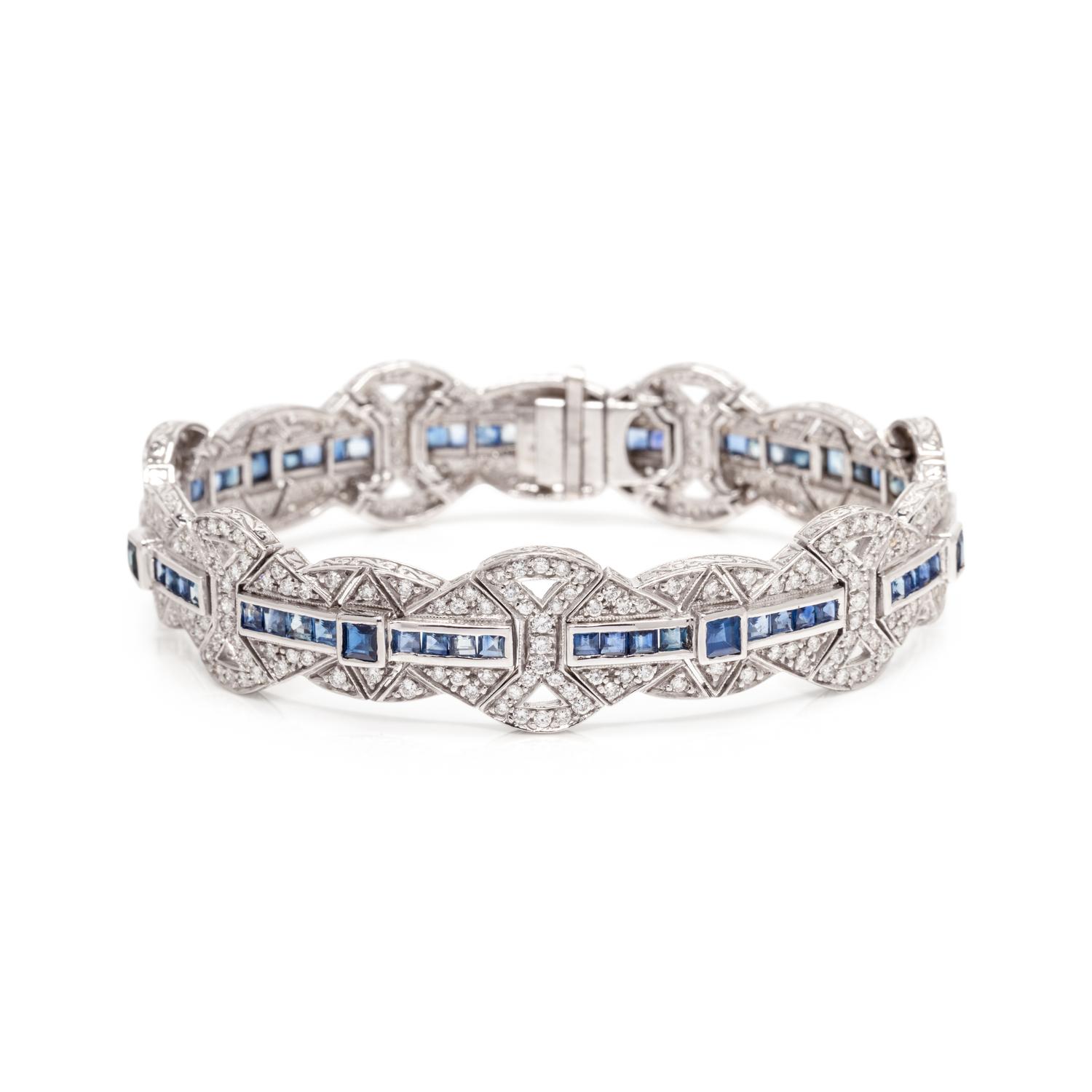 DIAMOND AND SAPPHIRE BRACELET