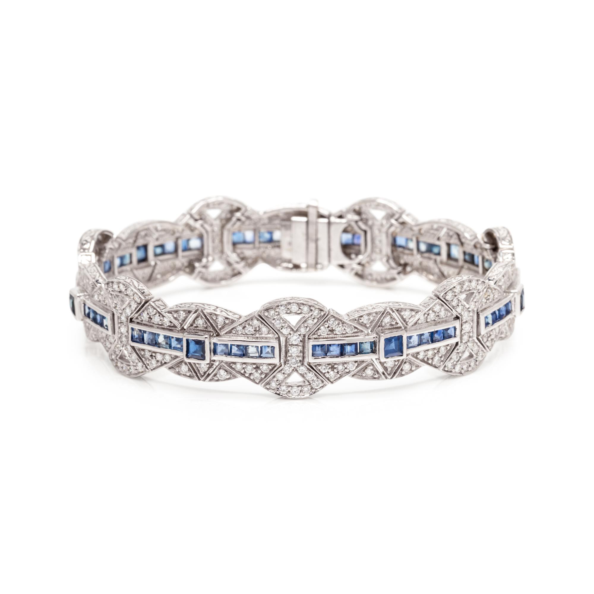 DIAMOND AND SAPPHIRE BRACELET