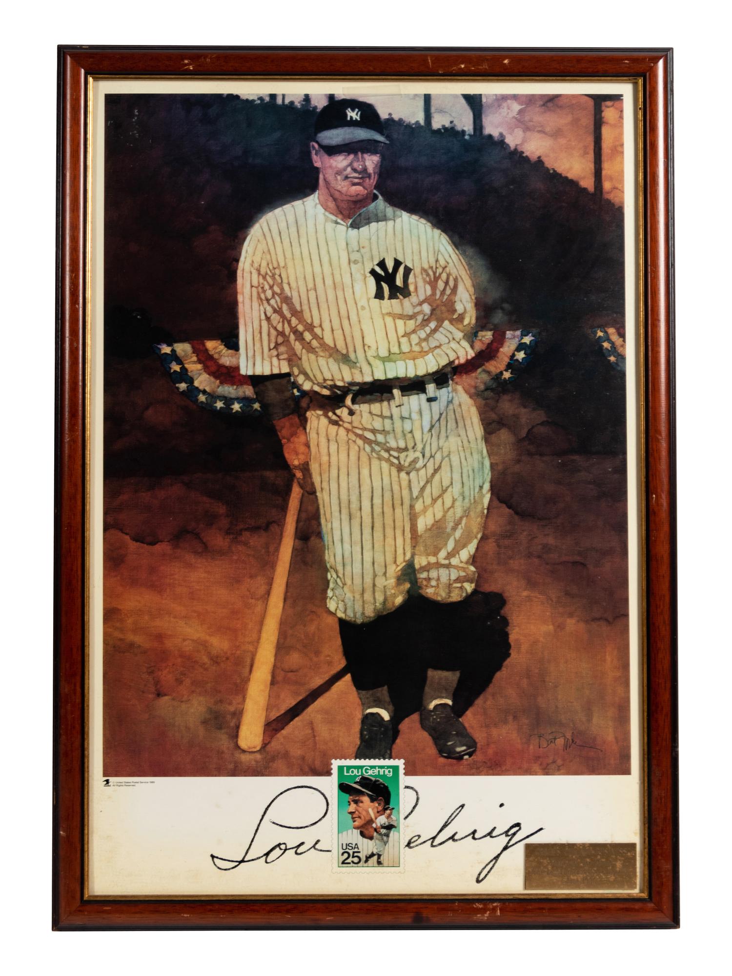 A Group of Four Baseball Artworks Formerly Displayed at Mike Ditka’s Restaurant