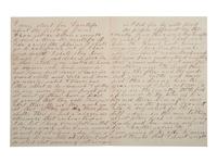 [SLAVERY & ABOLITION]. CRAM, Charles H. Autograph letter signed ("Charles M. Cram"). [Missouri], 1 April 1860. Describing life for Black people in Missouri.