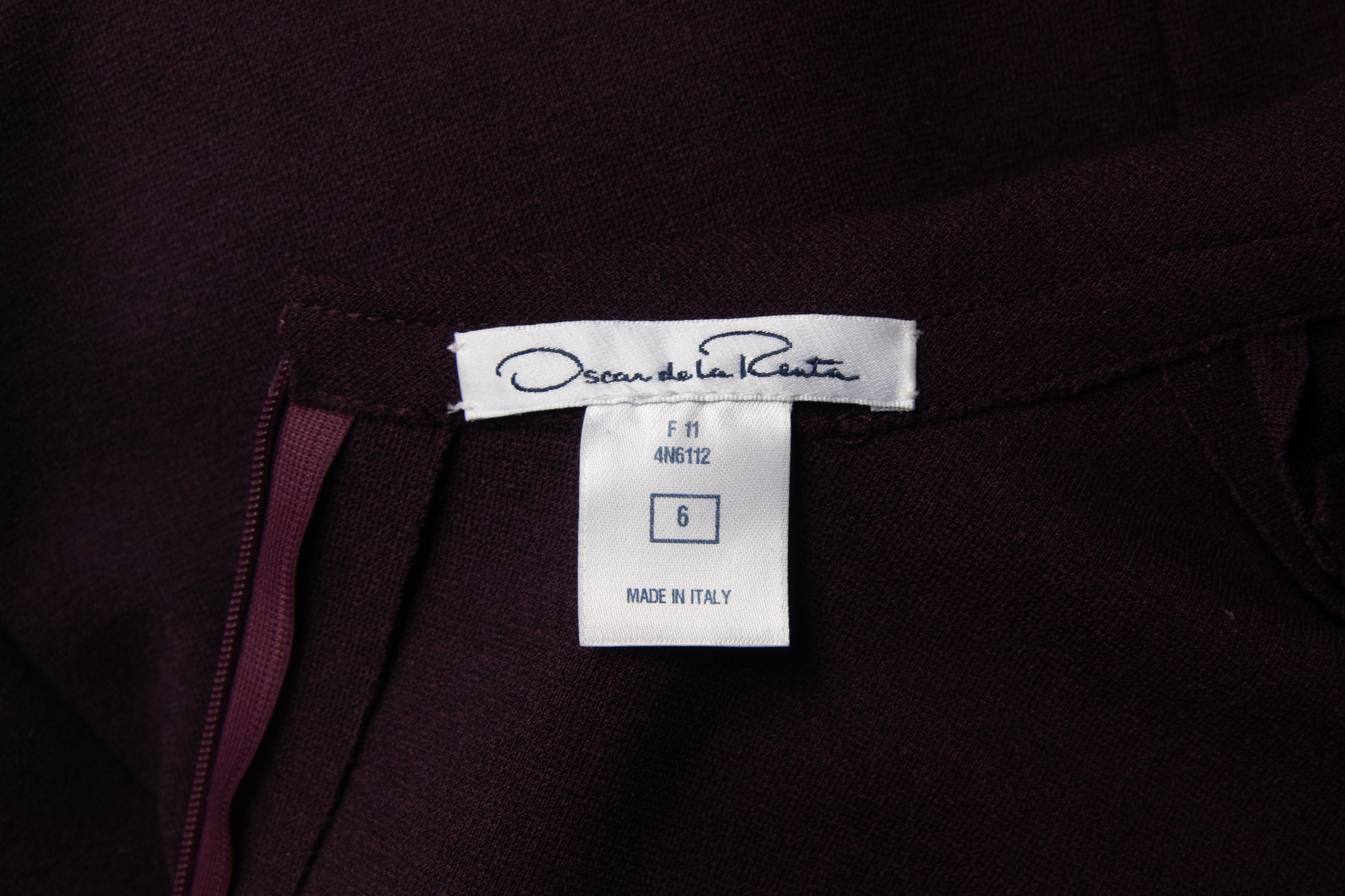 Oscar de la Renta Ruffled Knit Dress
