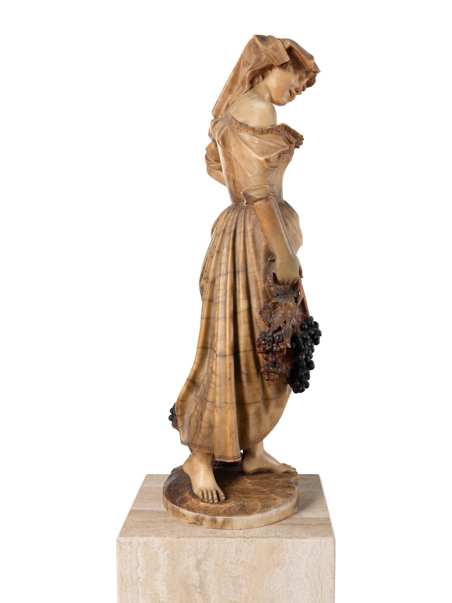 An Italian Carved Alabaster Sculpture