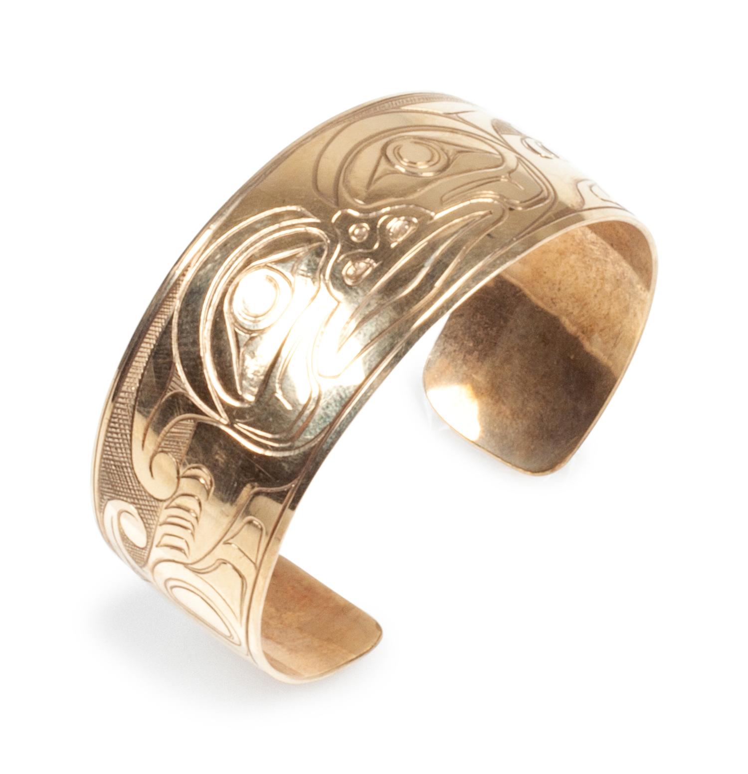 Pacific Northwest Coast Gold Plate Cuff