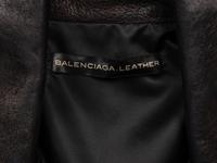 BALENCIAGA, BLACK LEATHER MOTO JACKET