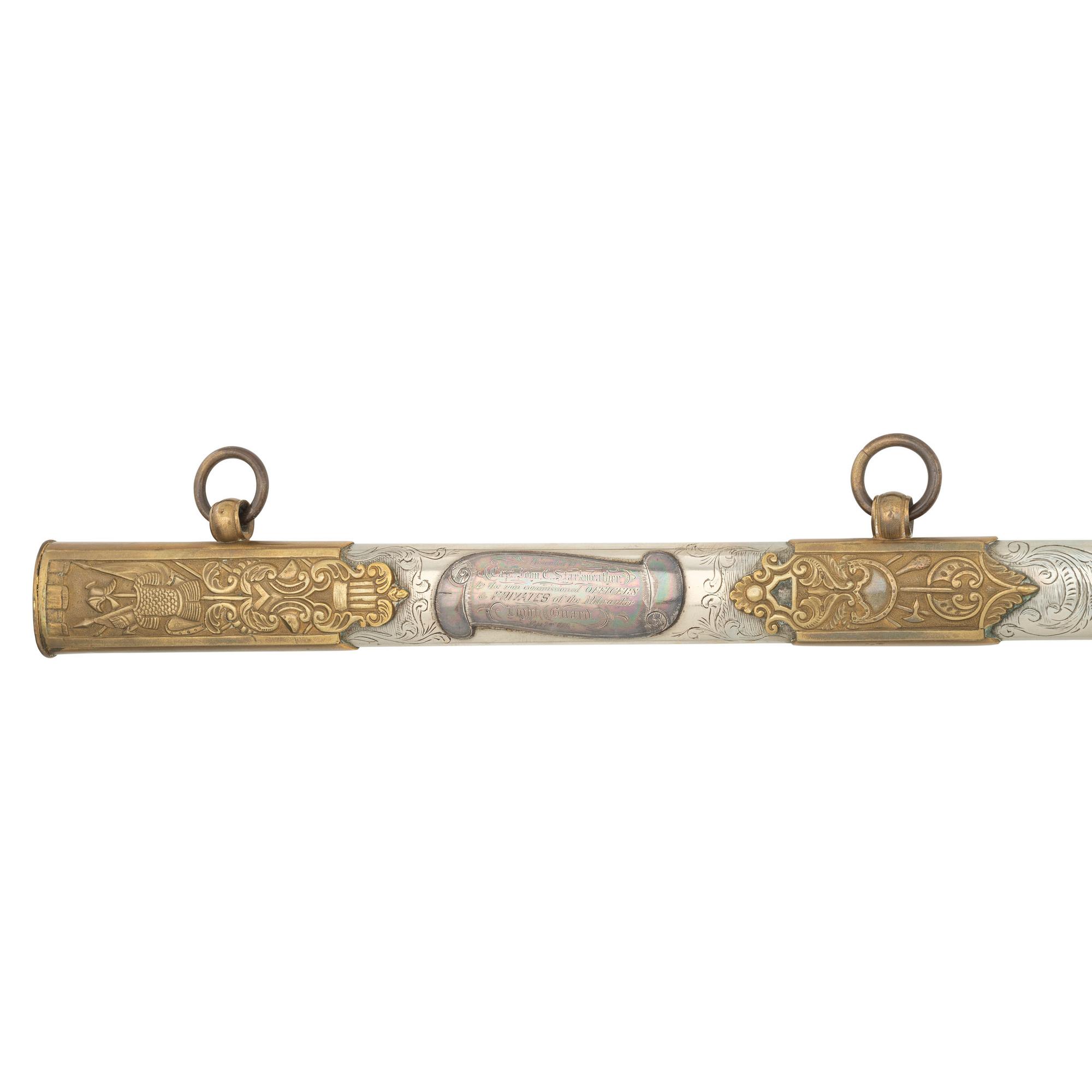 Pre-Civil War Silver Hilted Eagle Pommel Militia Presentation Sword of John Starkweather - Milwaukee Light Guard and later Civil War General