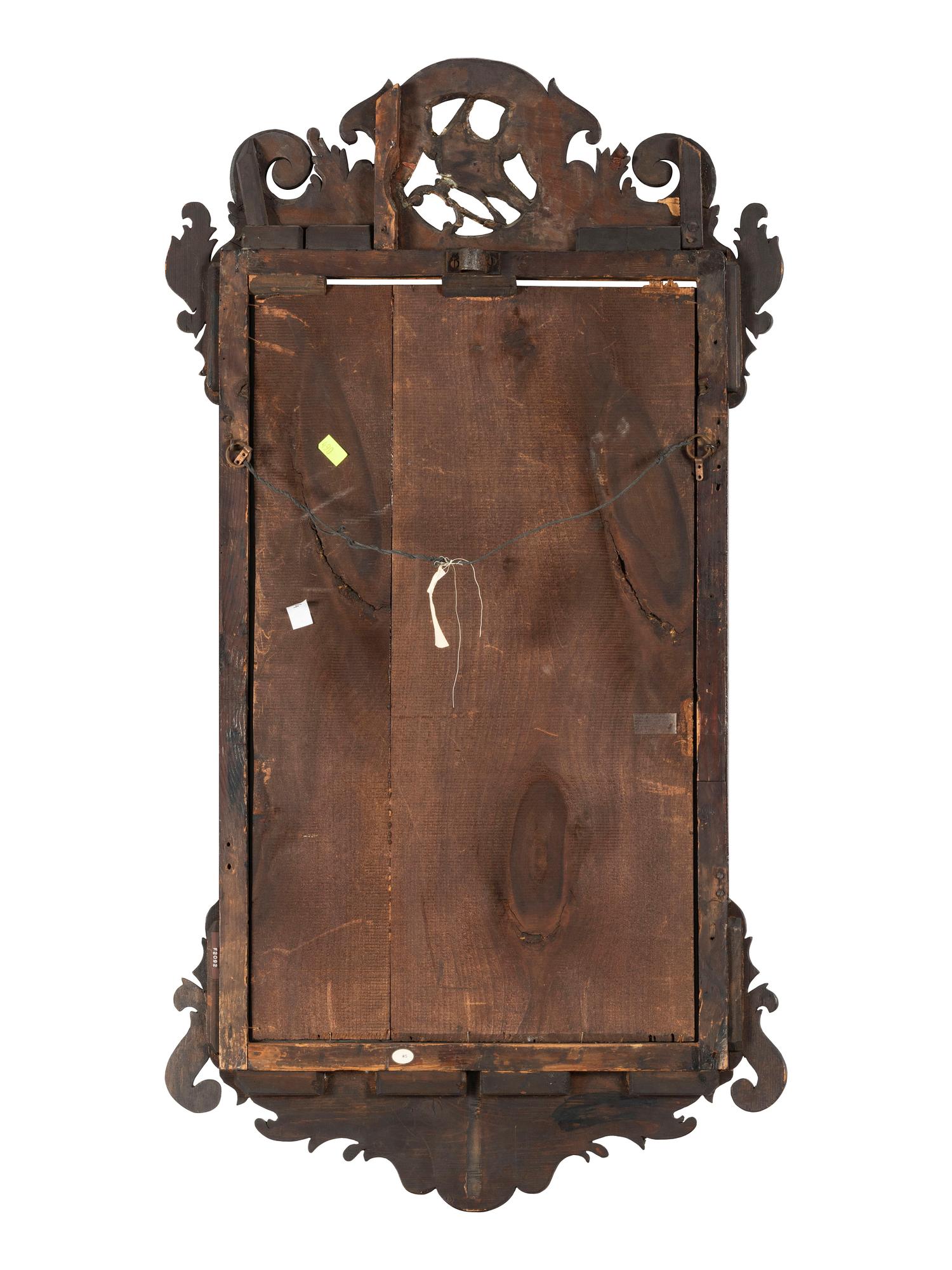 A George III Mahogany and Parcel Gilt Mirror