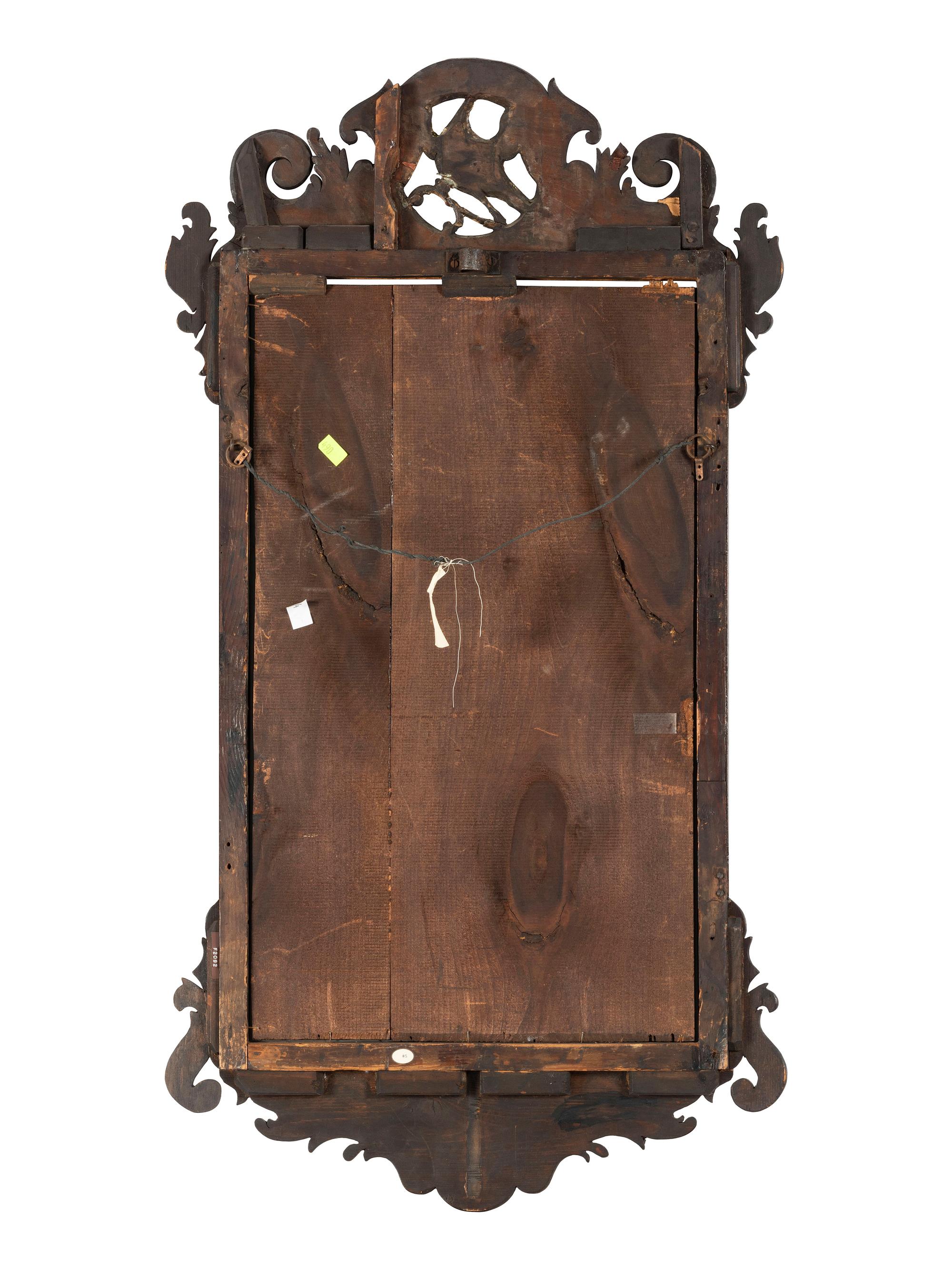 A George III Mahogany and Parcel Gilt Mirror