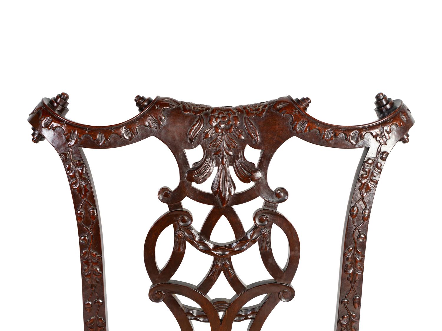 A Pair of Irish George III Style Mahogany Side Chairs