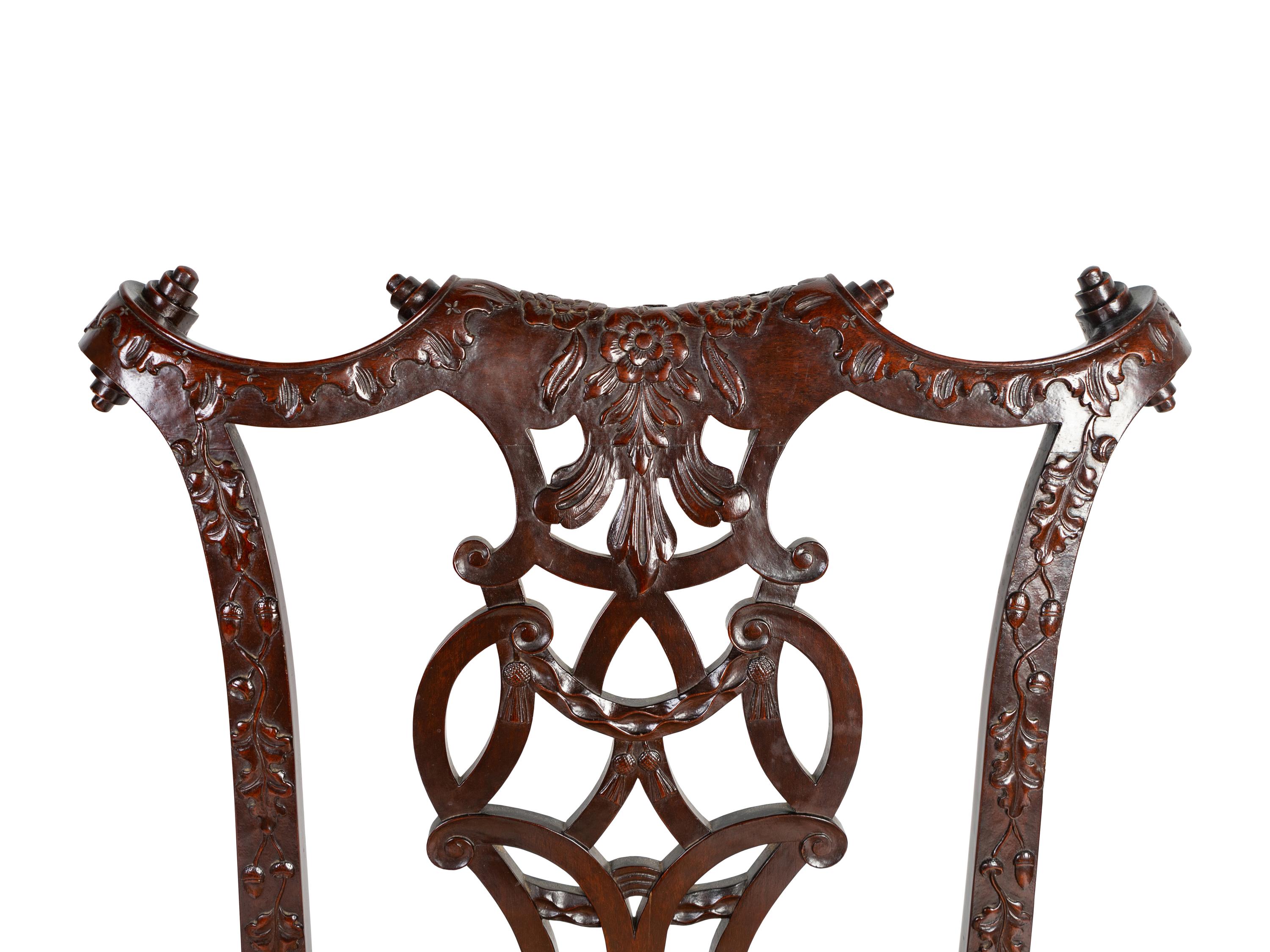 A Pair of Irish George III Style Mahogany Side Chairs