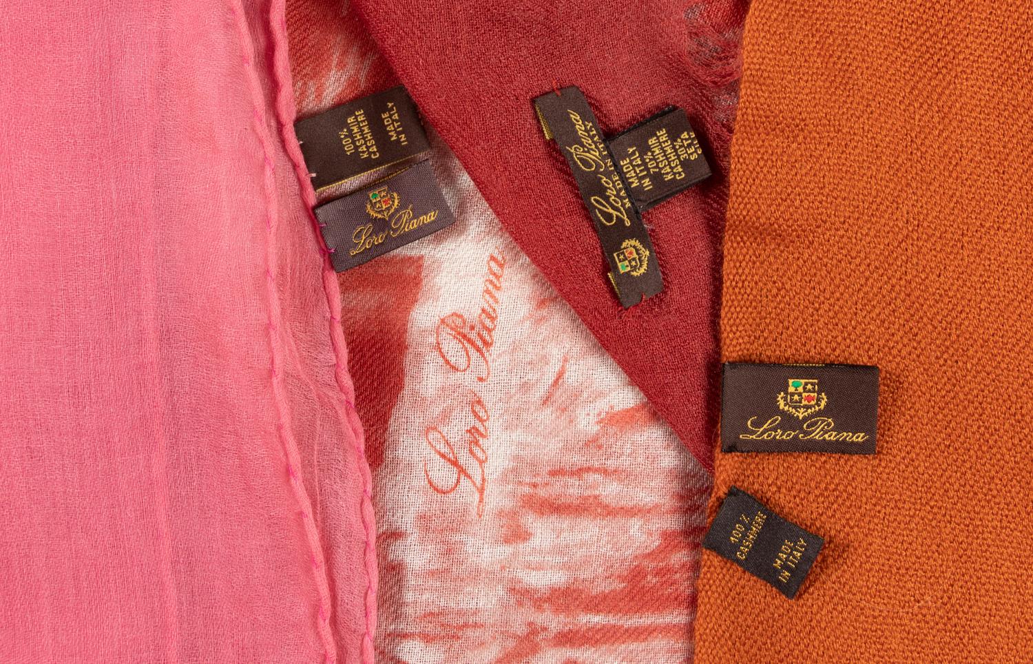Three Loro Piana Cashmere Scarves
