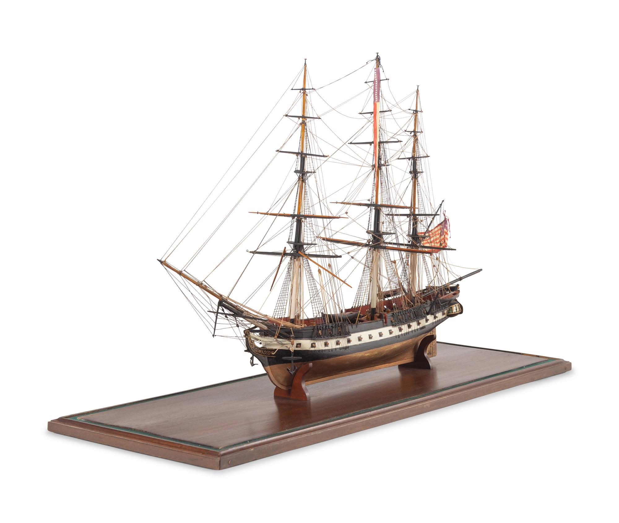 A Cased French Model of the U.S.S. Constitution