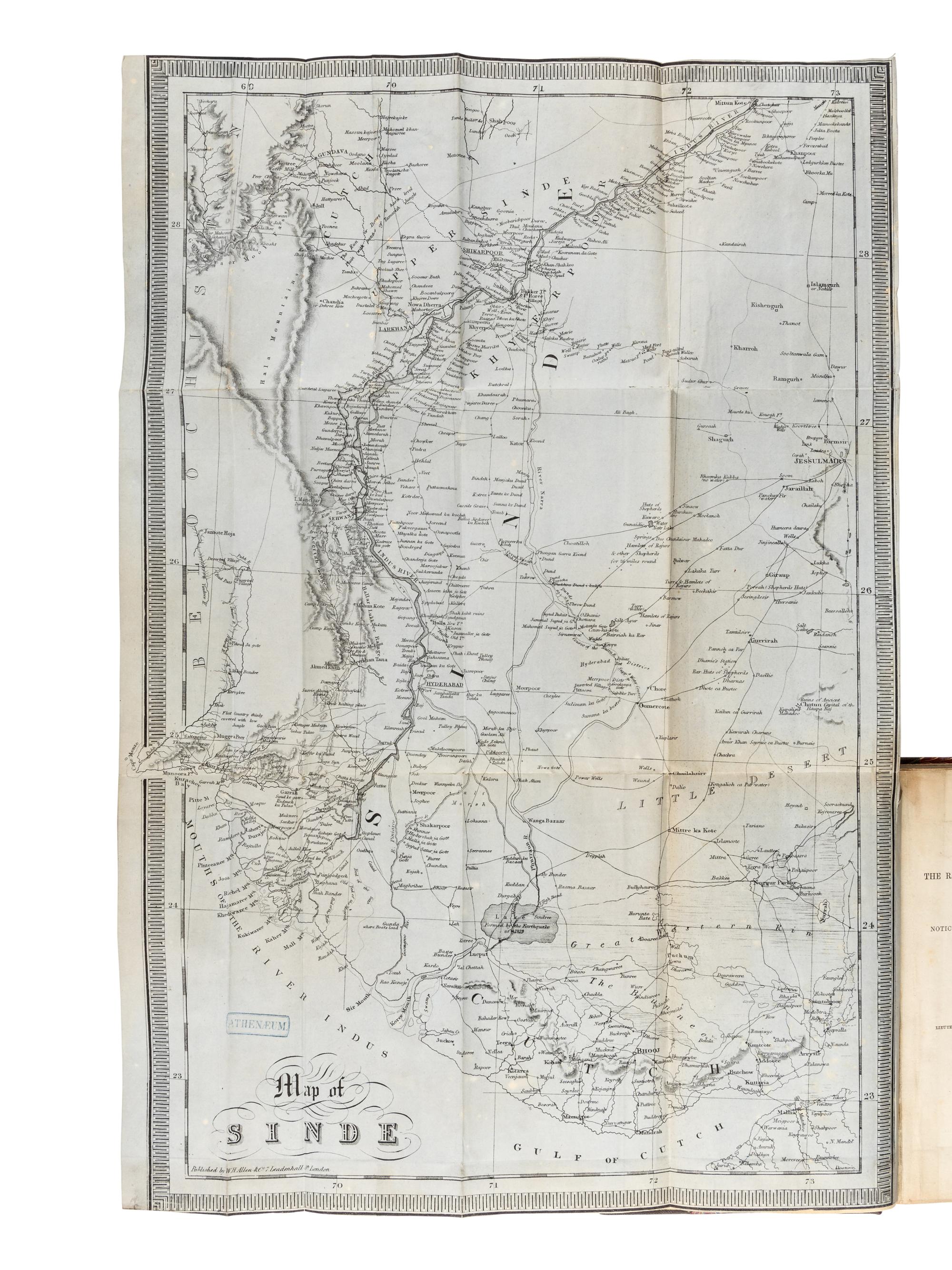 BURTON, Richard Francis, Sir (1821-1890). Sindh, and the Races that Inhabit the Valley of the Indus; With Notices of the Topography and History of the Province . London: Wm. H. Allen & Co., 1851.