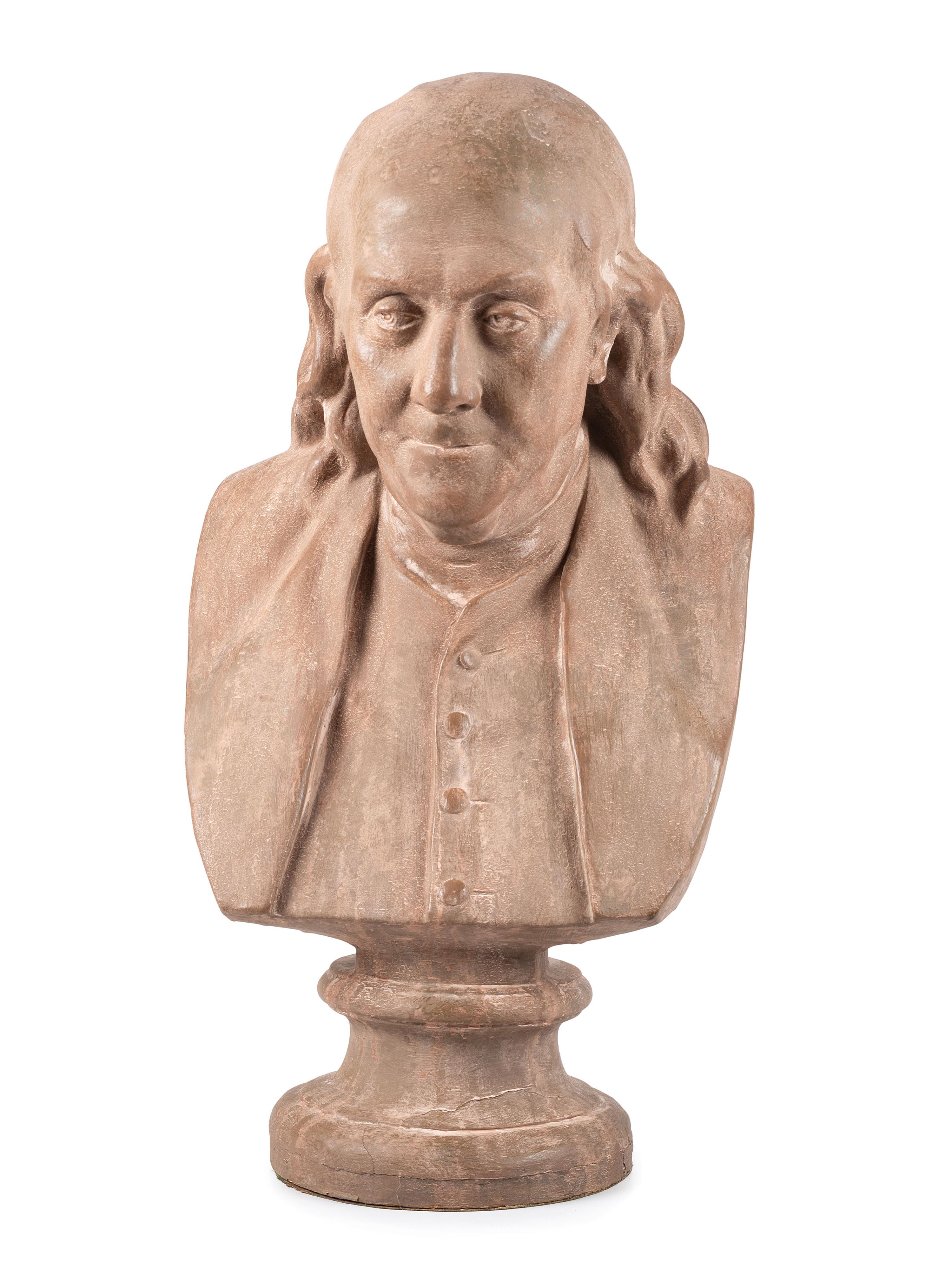 A Plaster Bust of Benjamin Franklin