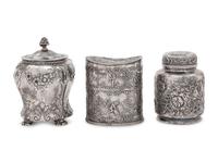Three Silver Tea Caddies