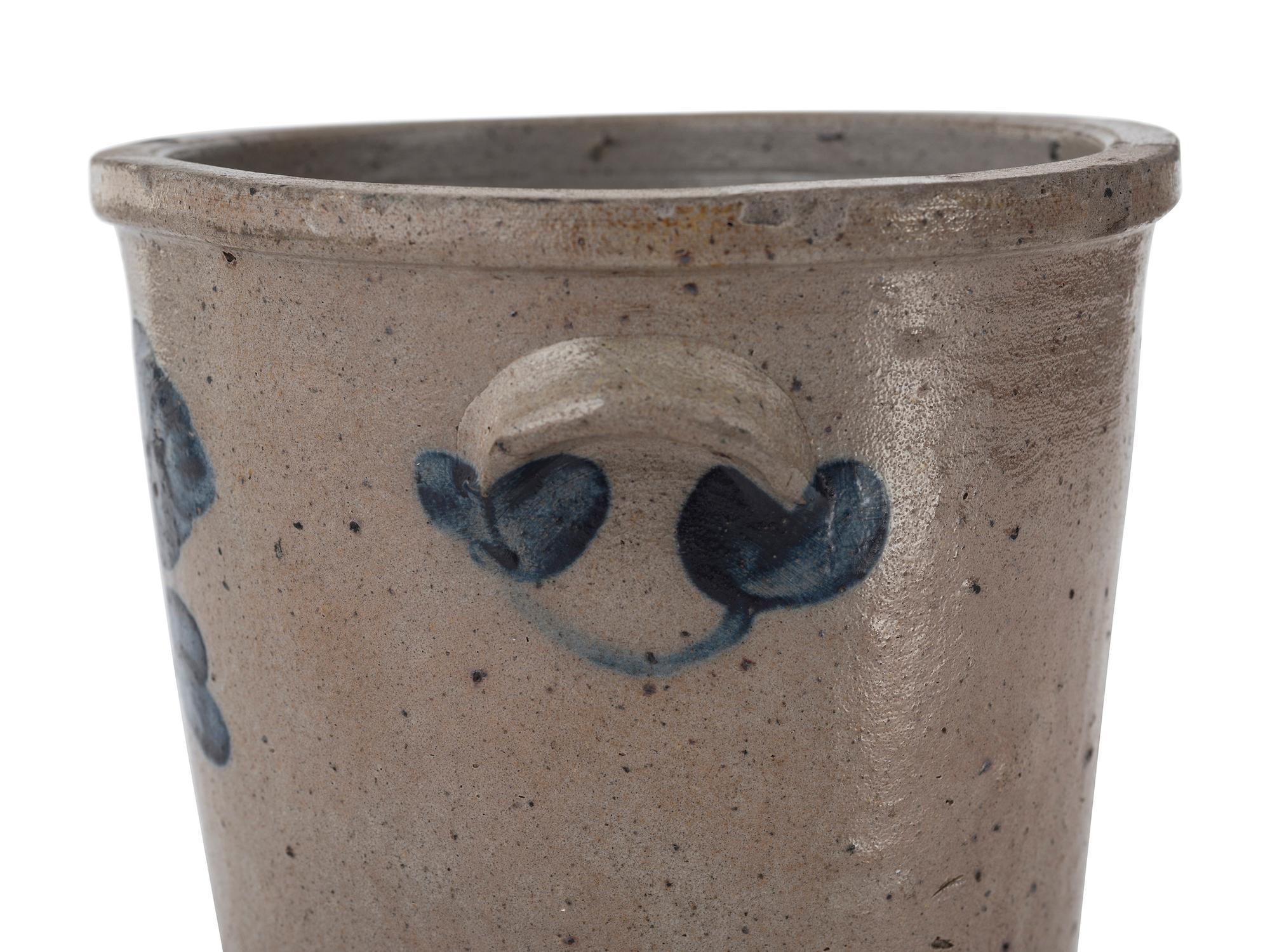 Two Cobalt-Decorated Stoneware Jars