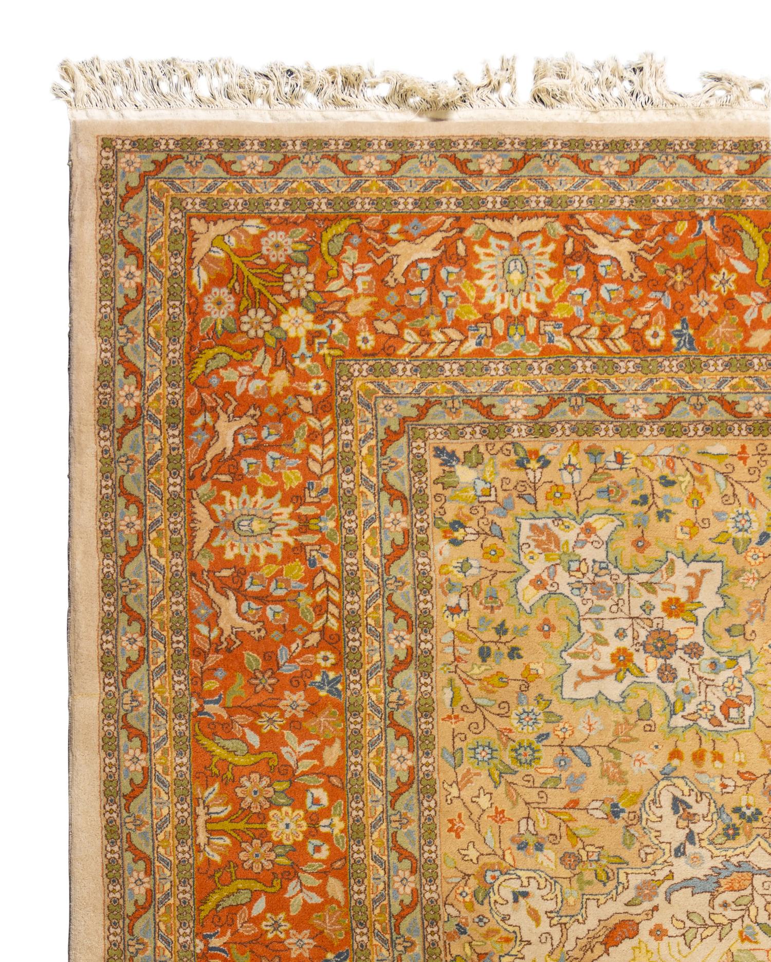 A Qum Silk Rug