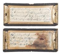 [CIVIL WAR]. Smith patent colonel of artillery shoulder straps identified to Colonel Charles H. Stewart, 3rd New York Light Artillery.