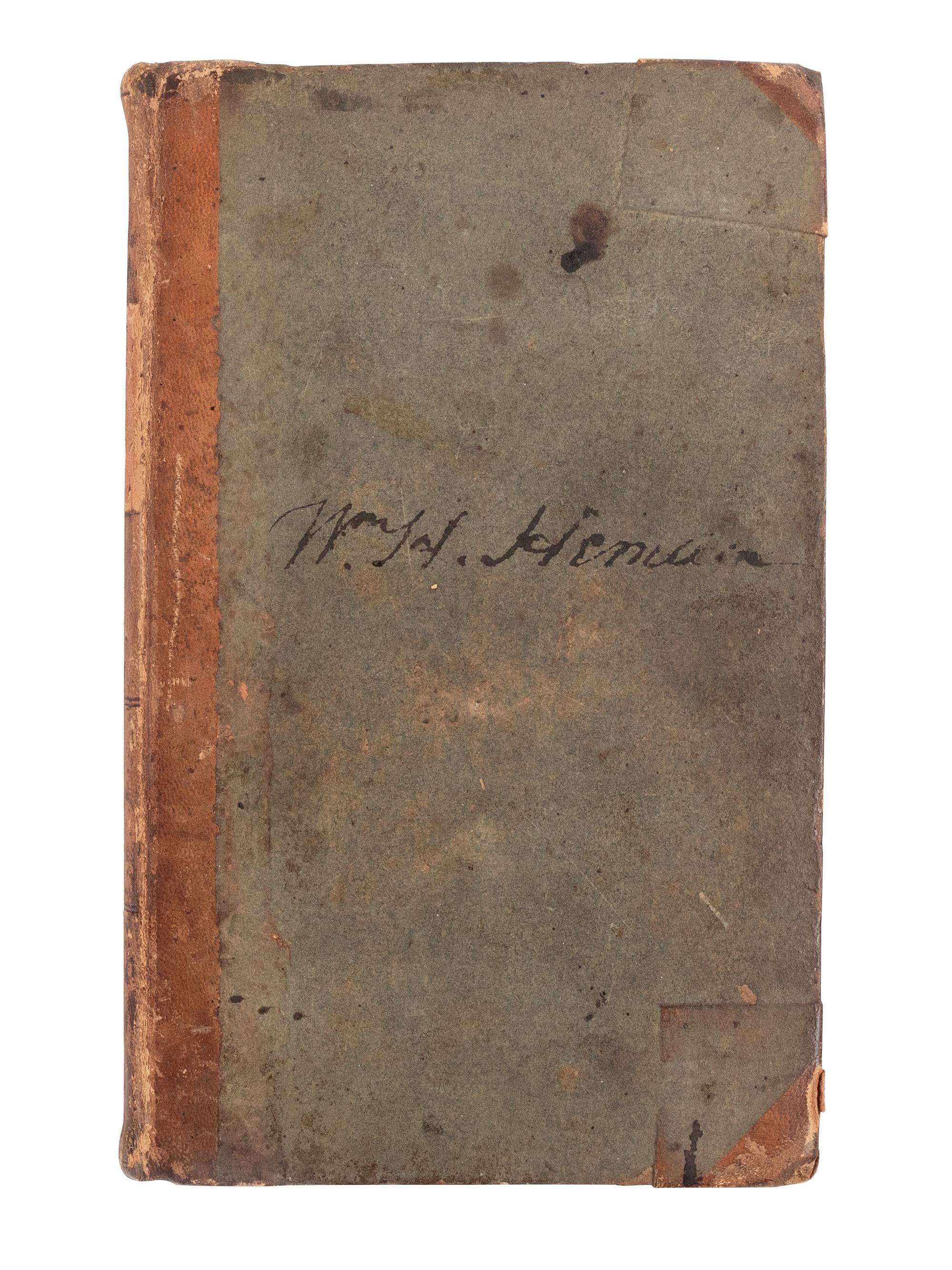 [HERNDON, William H. (1818-1891), his copy]. The Revised Code of Laws, of Illinois ... Vandalia, Illinois: Robert Blackwell, 1827.