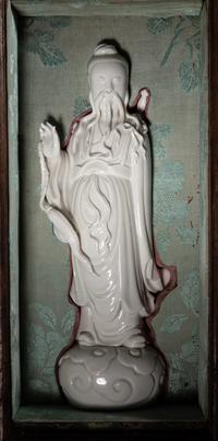 A Blanc-de Chine Porcelain Figure of a Daoist Immortal