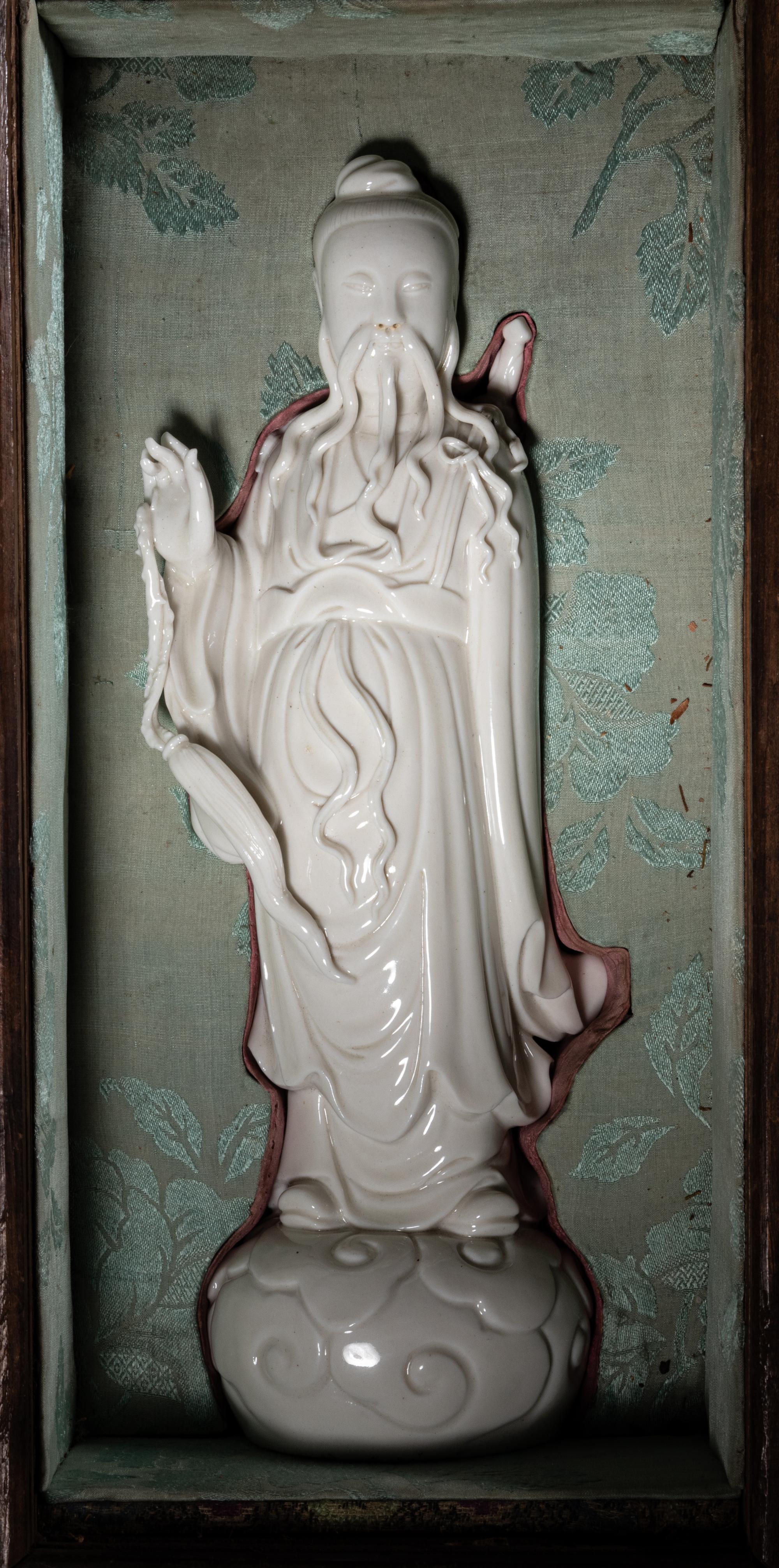 A Blanc-de Chine Porcelain Figure of a Daoist Immortal