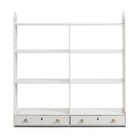 A George III Style Gray-Painted Hanging Etagere