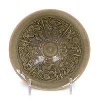 A Moulded Yaozhou Celadon Glazed 'Boys' Porcelain Bowl