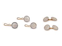 CARRINGTON & CO., MOTHER-OF-PEARL AND SEED PEARL DRESS SET