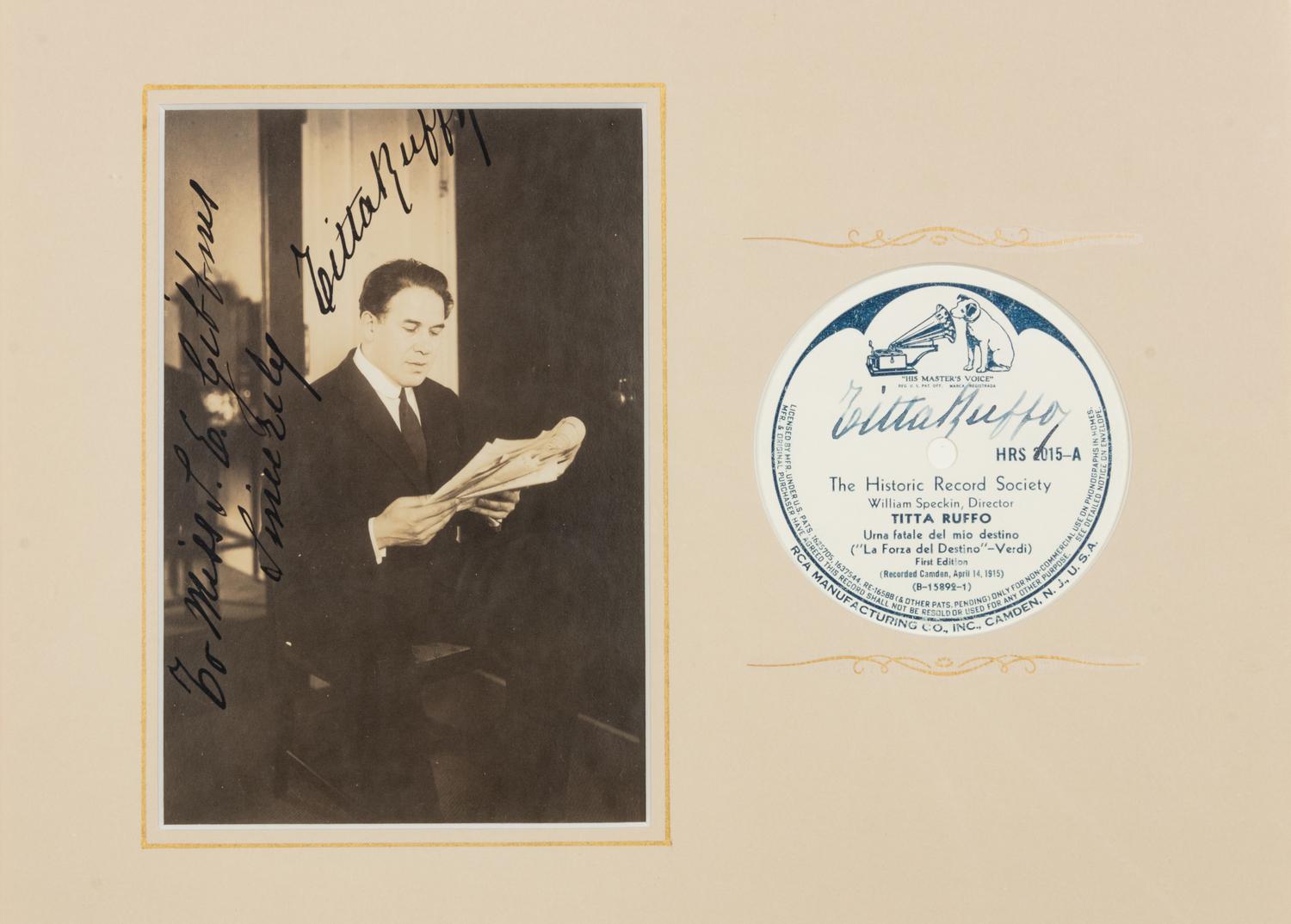 [20TH-CENTURY OPERA SINGERS]. A group of 6 signed photographs or photographic postcards of opera singers from the 1900s, comprising images of: