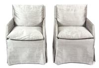 Four "Villa" Skirted Armchairs by John Saladino Height 34 x width 33 x depth 23 inches.