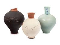 Set of Three Painted Vessels