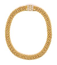 FOPE, BICOLOR GOLD AND DIAMOND CONVERTIBLE NECKLACE