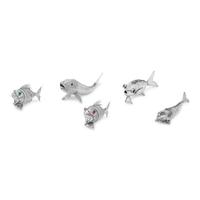 Five Silver Articulated Fish
