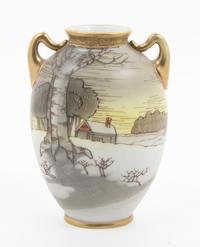 A Nippon Porcelain Vase Height 5 3/4 inches. — 19TH CENTURY